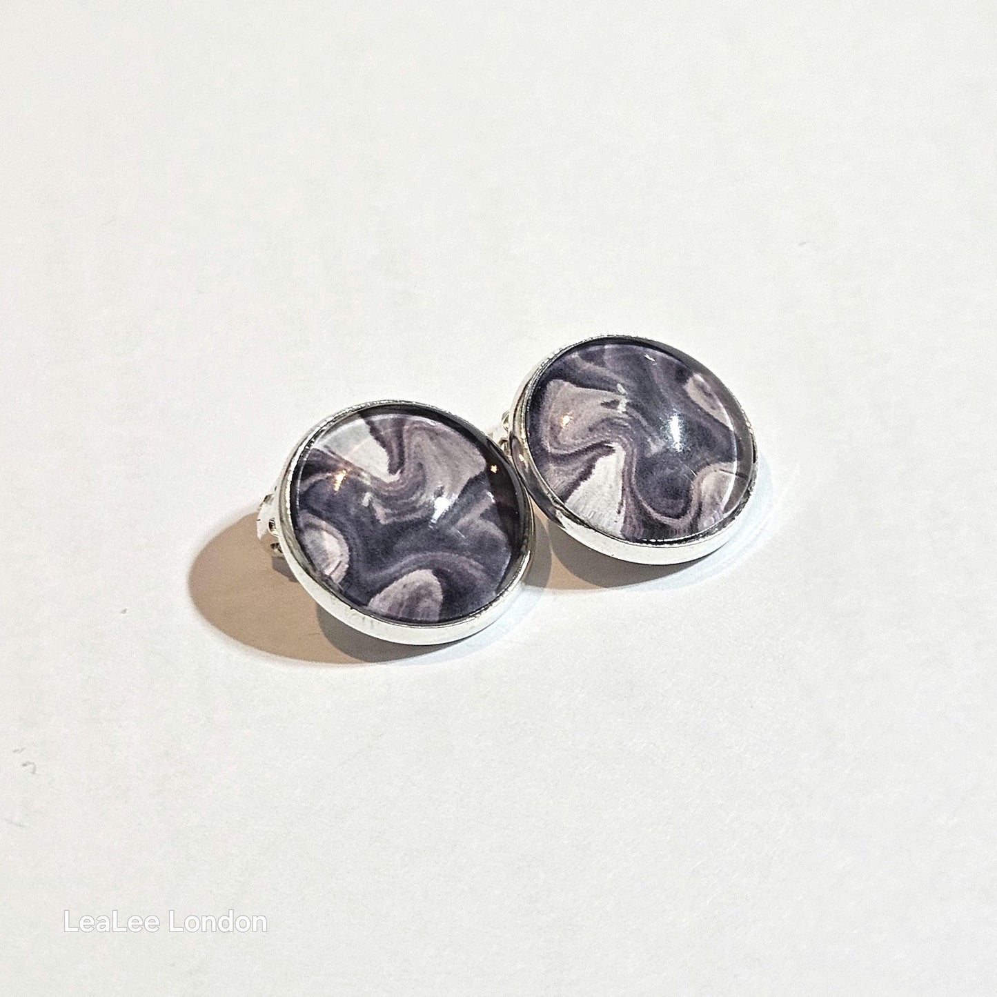 Silver Clip On Earrings, Minimalist Stud Clip-ons, Womens Non Pierced Ears, Modern Jewellery