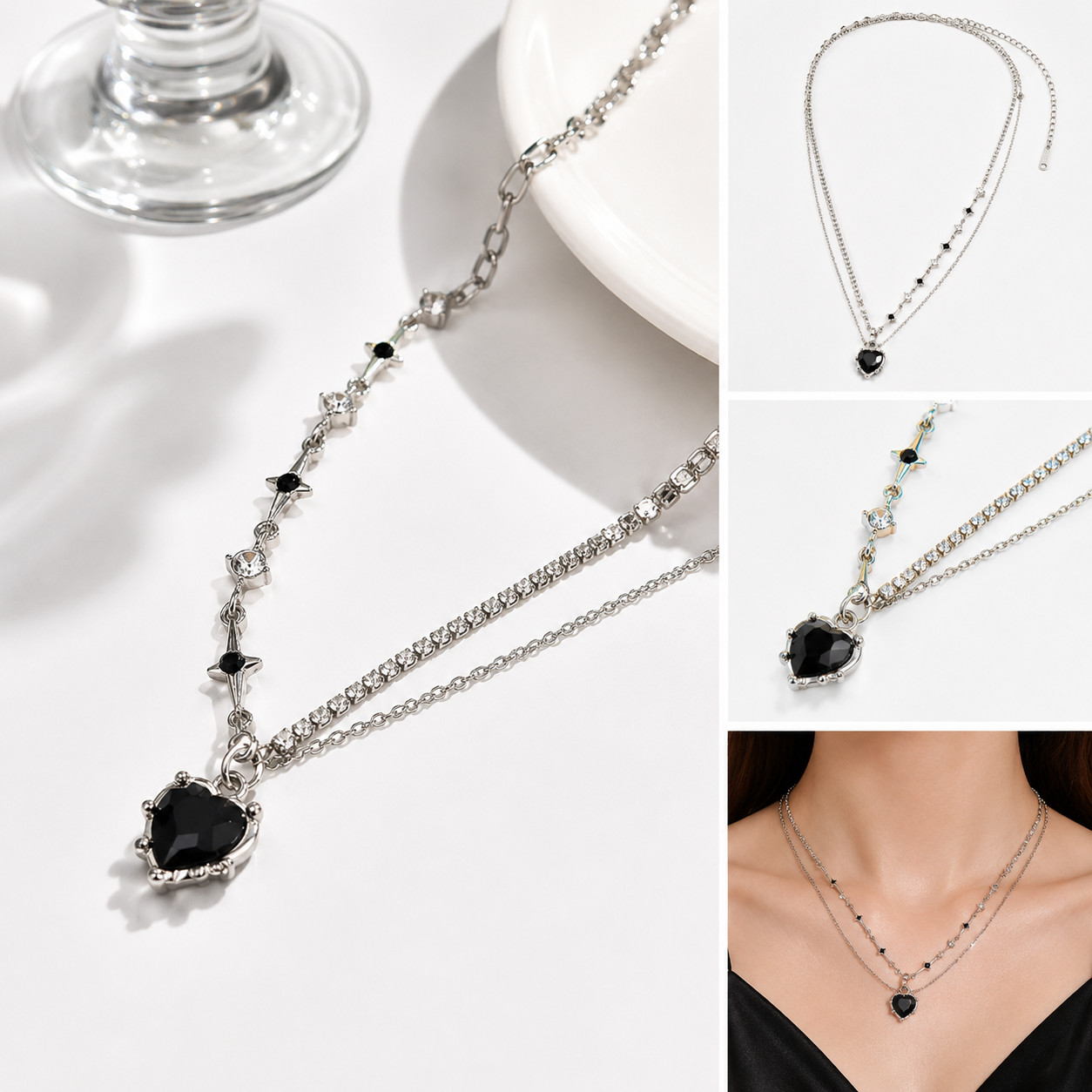 Y2k punk Necklace | womens Silver jewellery