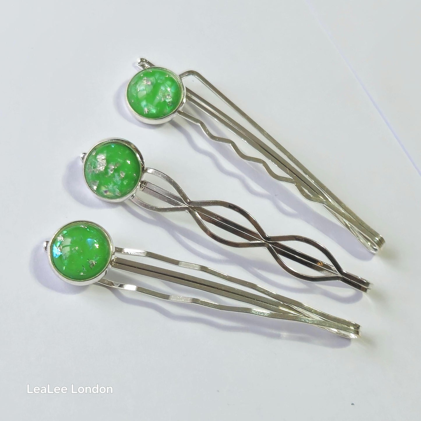 Bobby Pins set of 3: Silver Hair Slides