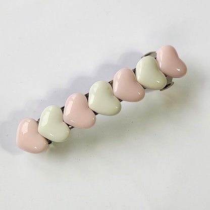 Heart Hair Clip Barrette: Metal Snap hair Clip for her