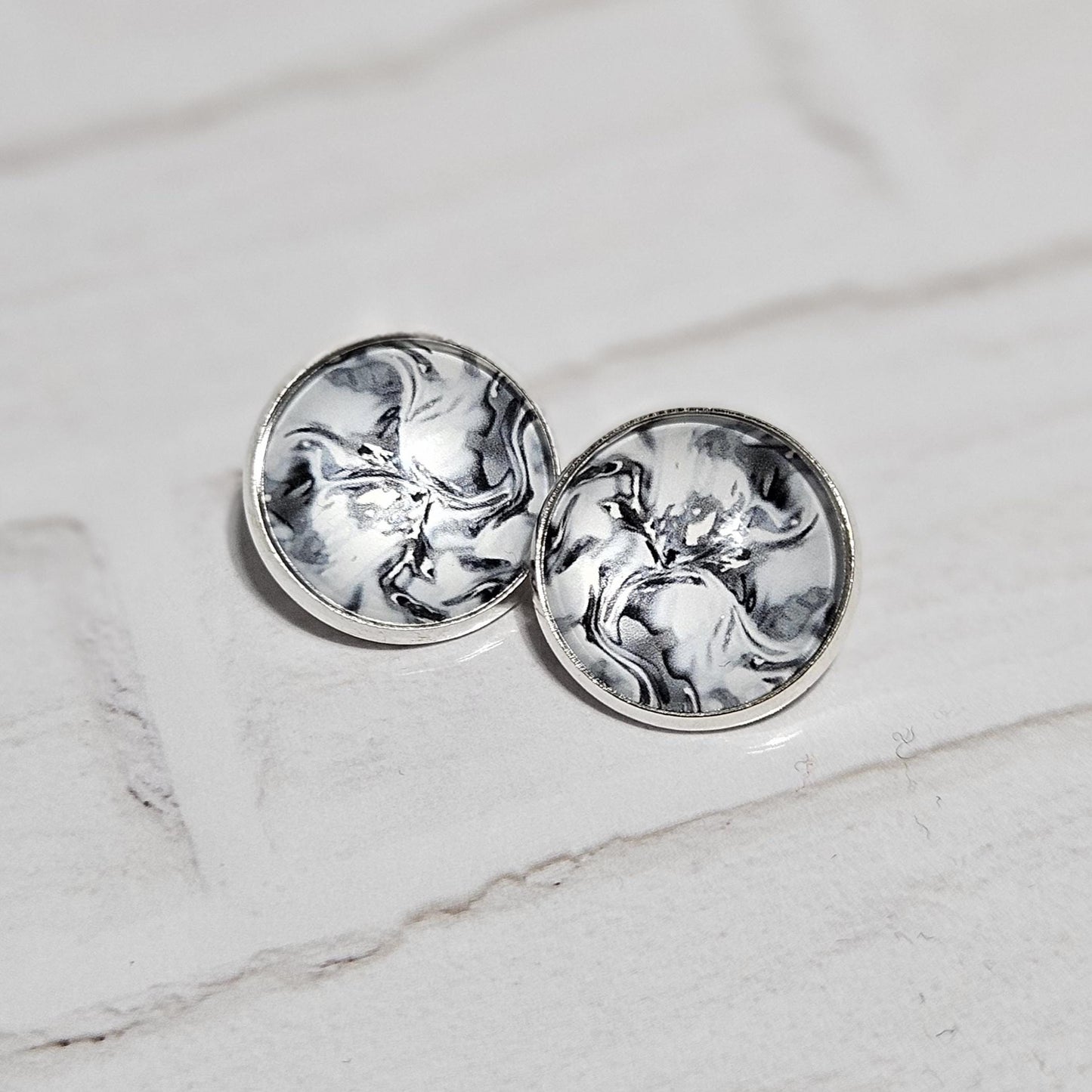Silver Clip On Earrings | Minimalist Stud Clip-ons| Womens Non Pierced Ears | Modern Jewellery