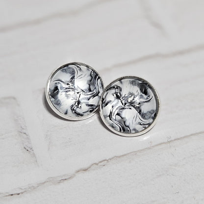 Silver Clip On Earrings | Minimalist Stud Clip-ons| Womens Non Pierced Ears | Modern Jewellery