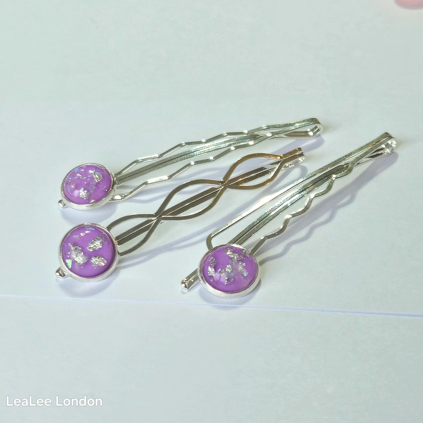Bobby Pins set of 3: Silver Hair Slides