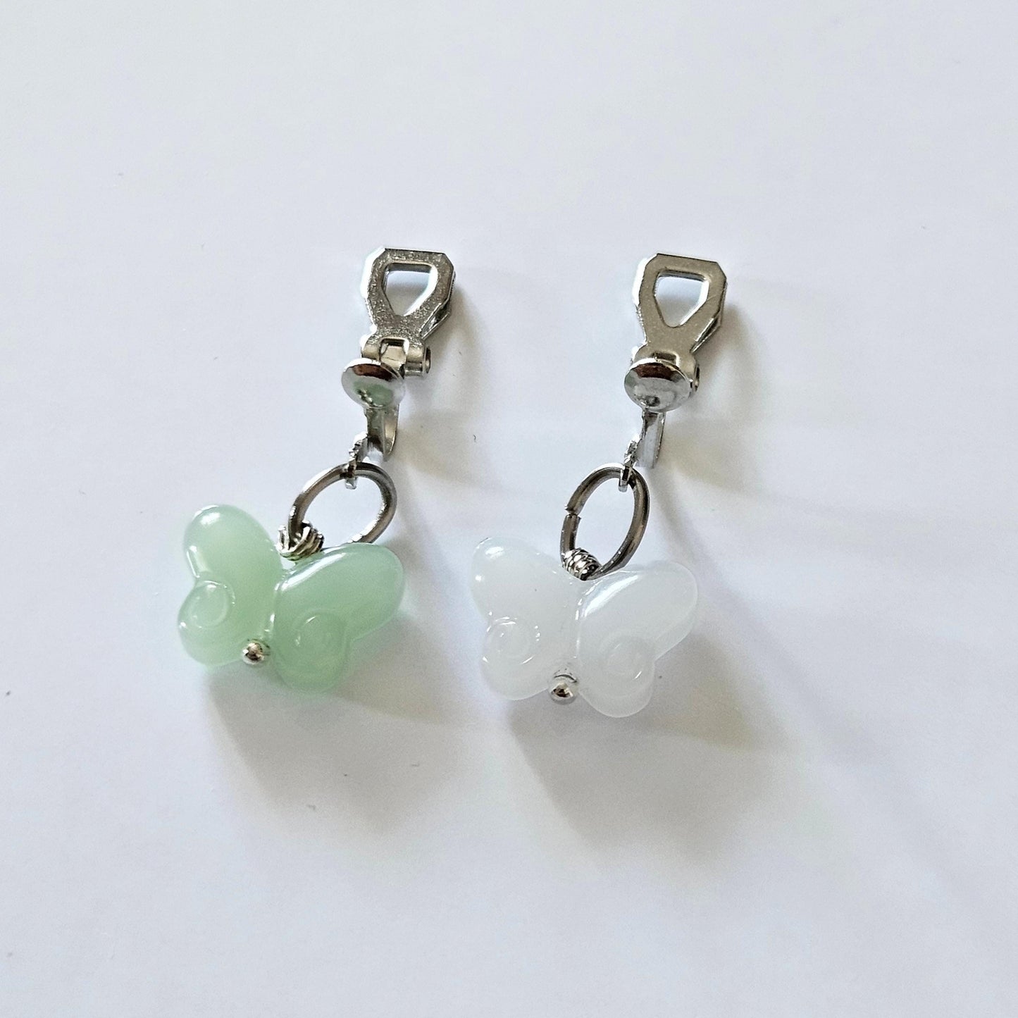 Glass Butterfly Clip-On Earrings – Hypoallergenic | Non-Pierced