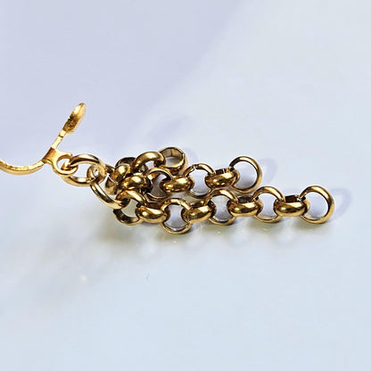 Stainless Steel Dangle Chain Clip-On Earrings – 3cm Drop | Non-Pierced