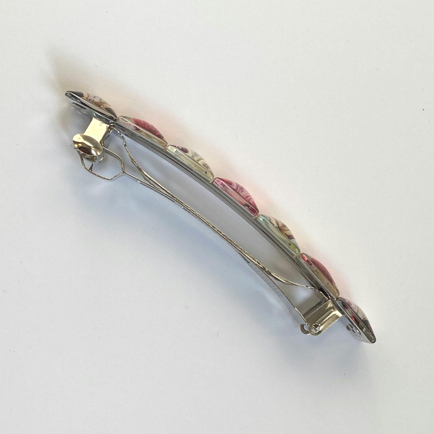 Vintage Floral French Barrette: Secure Flower Hair Clip