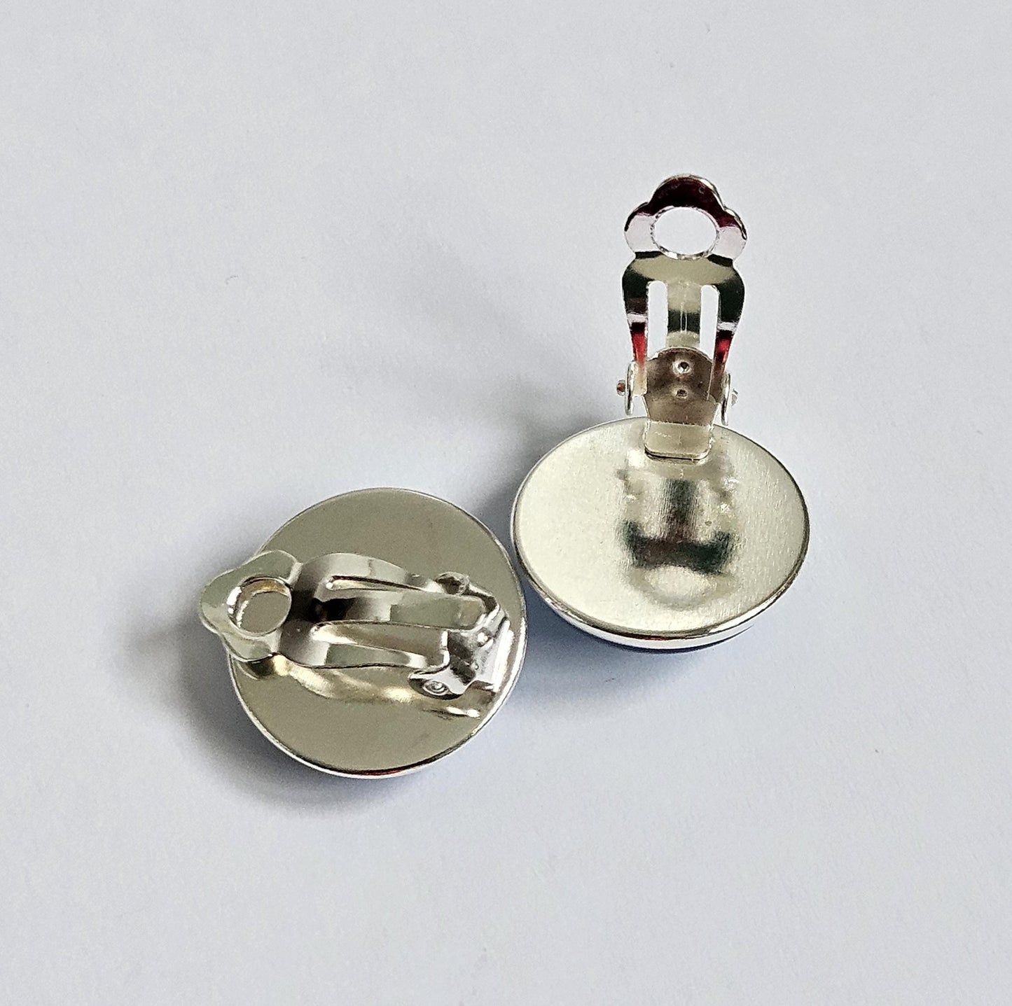 Colourful Clip On Earrings, Non Pierced Ears, Handmade Round Stud Clip-ons, Lightweight Statement Jewellery