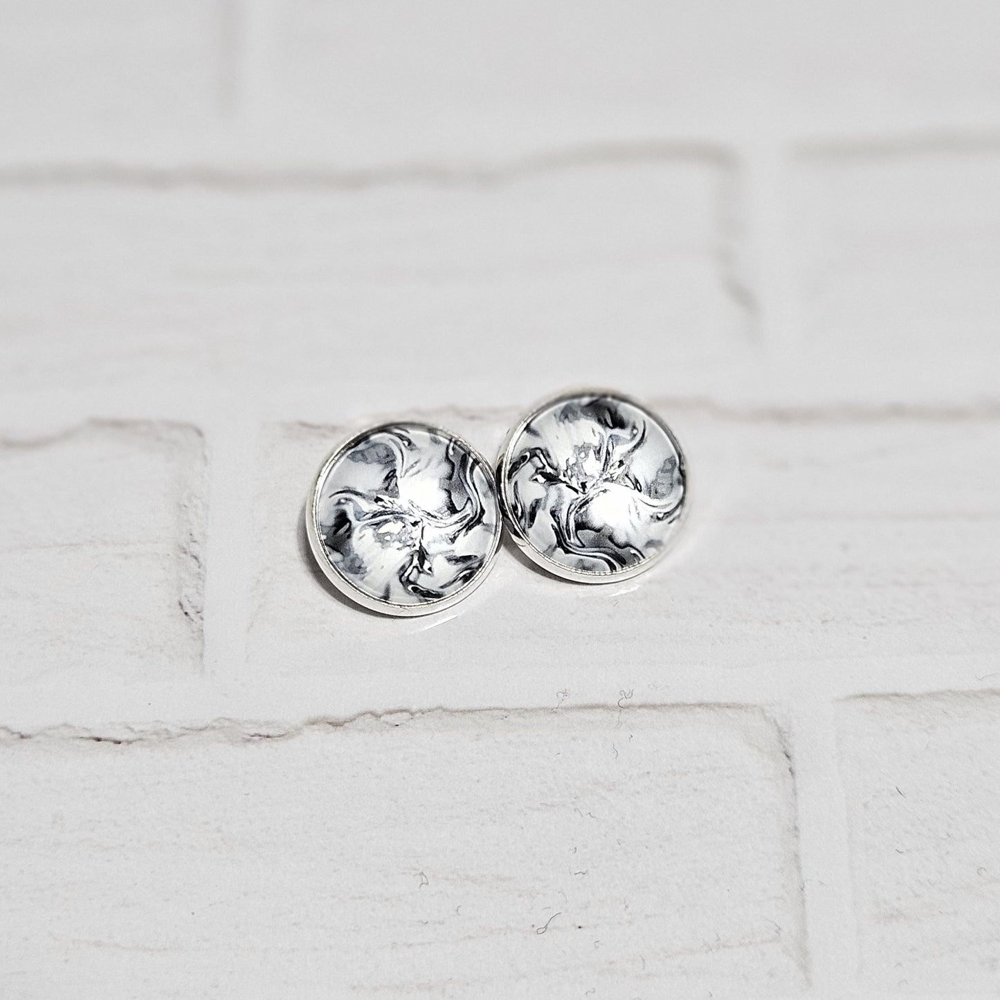 Silver Clip On Earrings | Minimalist Stud Clip-ons| Womens Non Pierced Ears | Modern Jewellery