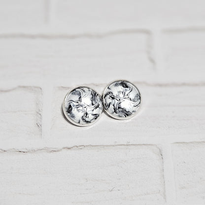 Silver Clip On Earrings | Minimalist Stud Clip-ons| Womens Non Pierced Ears | Modern Jewellery