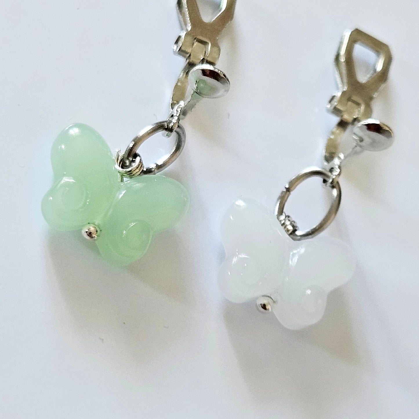 Glass Butterfly Clip-On Earrings – Hypoallergenic | Non-Pierced