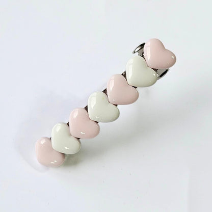 Heart Hair Clip Barrette: Metal Snap hair Clip for her
