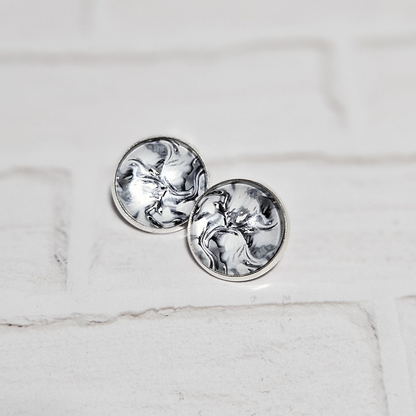 Silver Clip On Earrings | Minimalist Stud Clip-ons| Womens Non Pierced Ears | Modern Jewellery