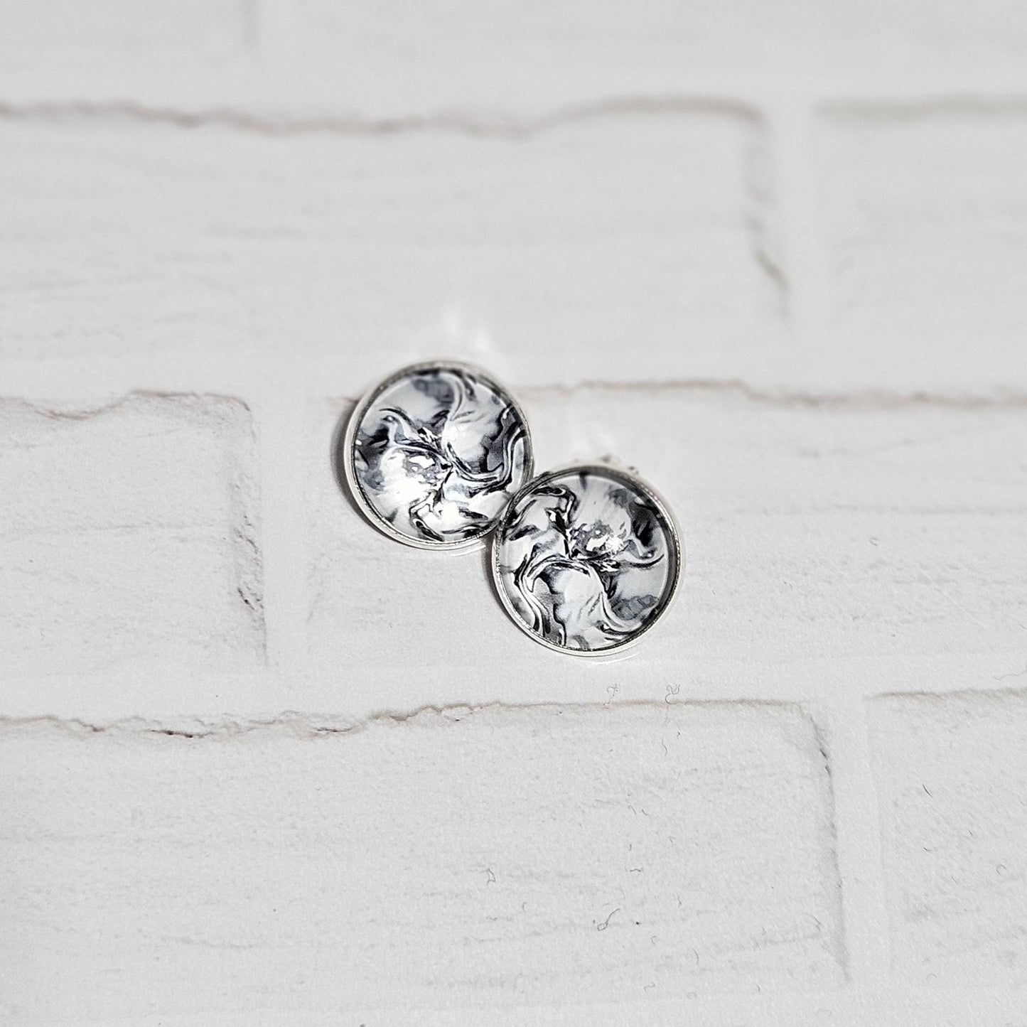 Silver Clip On Earrings | Minimalist Stud Clip-ons| Womens Non Pierced Ears | Modern Jewellery