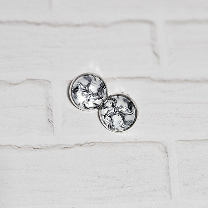 Silver Clip On Earrings | Minimalist Stud Clip-ons| Womens Non Pierced Ears | Modern Jewellery