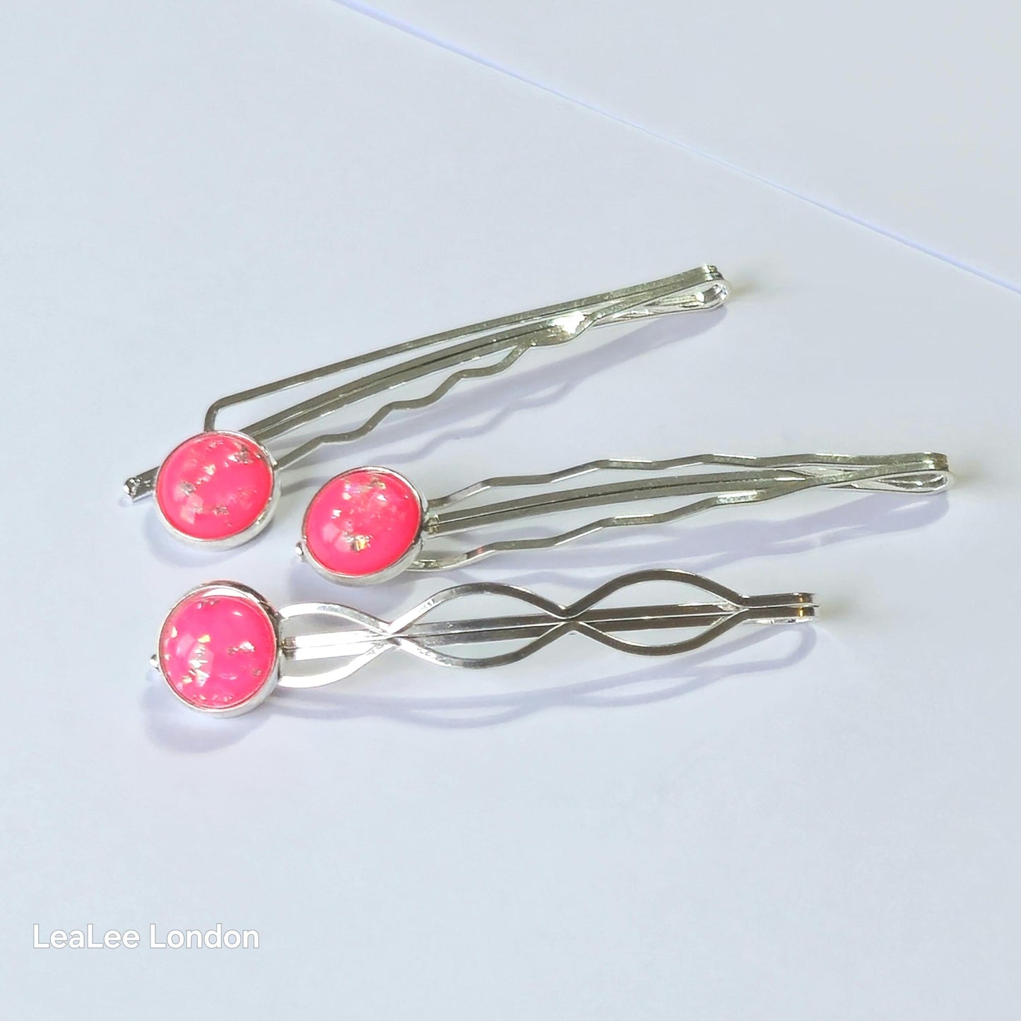 Bobby Pins set of 3: Silver Hair Slides
