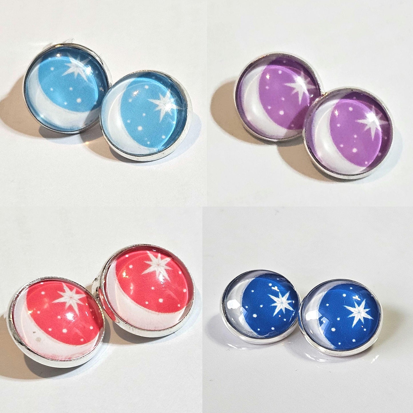 Moon Clip-On Earrings – Boho Celestial | Non-Pierced | 4 Colours