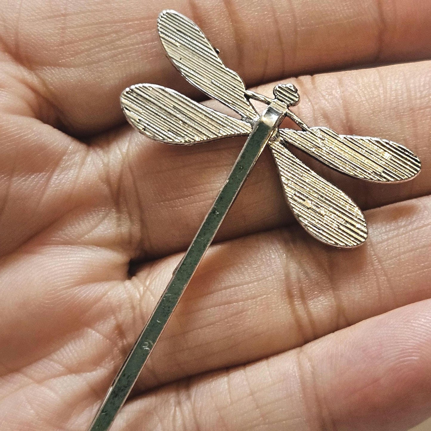 Dragonfly Bobby Pins: Antique Silver Hair Slides, Secure Hold