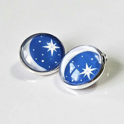 Moon Clip-On Earrings – Boho Celestial | Non-Pierced | 4 Colours