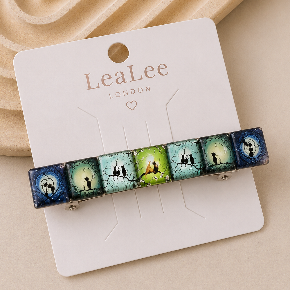 Cat Hair Barrette Clip, Zinc Alloy, Handmade Hair Accessories