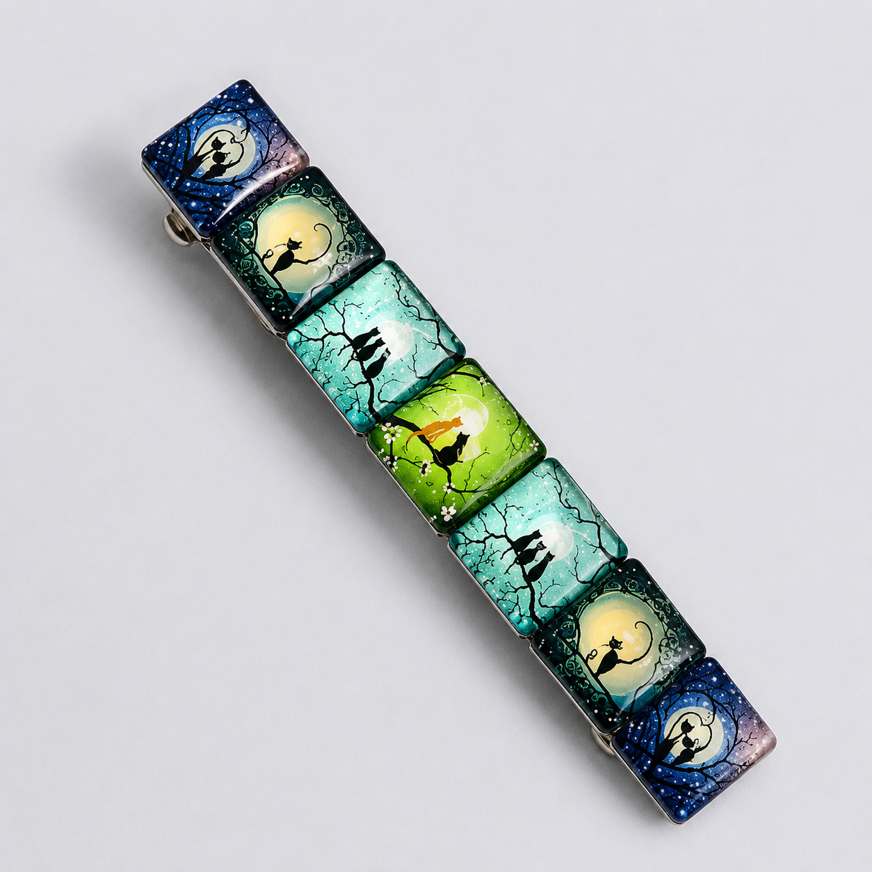 Cat Hair Barrette Clip, Zinc Alloy, Handmade Hair Accessories