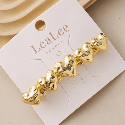 Silver Metal Barrette Hair Clip, Minimalist Gold Hair Accessory For Women
