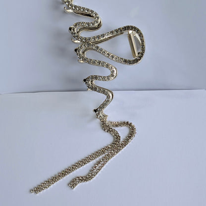 Metal rhinestone claw clip