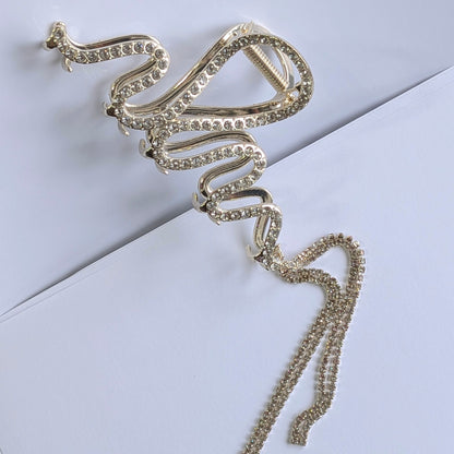 Metal rhinestone claw clip