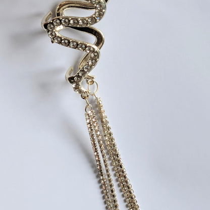 Metal rhinestone claw clip