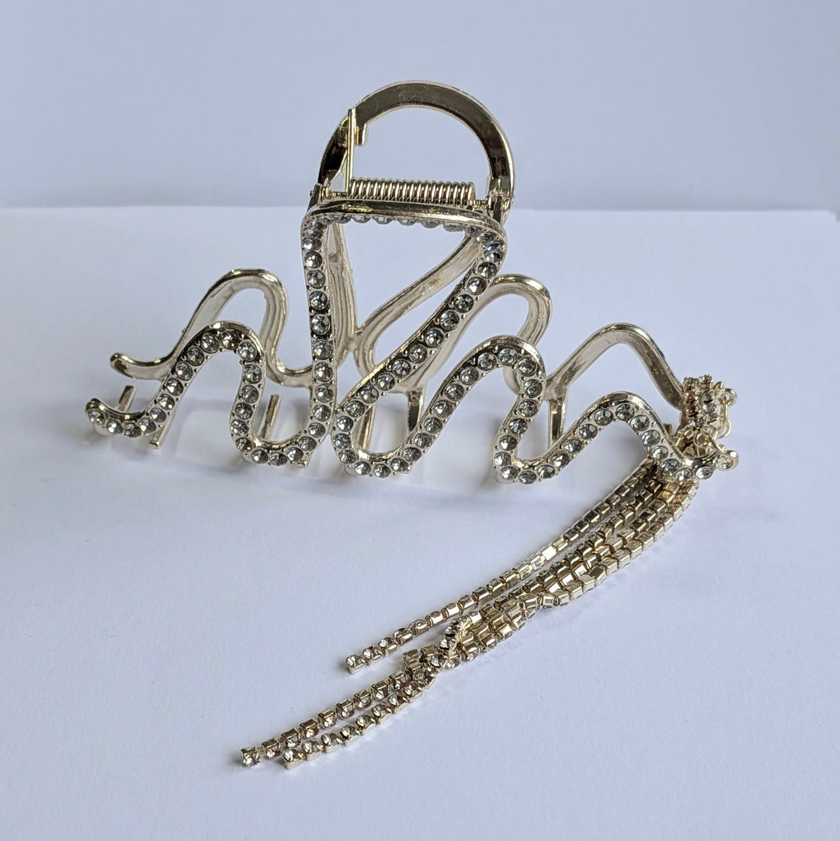 Metal rhinestone claw clip