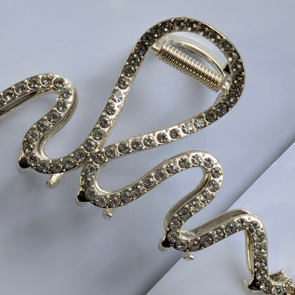 Metal rhinestone claw clip